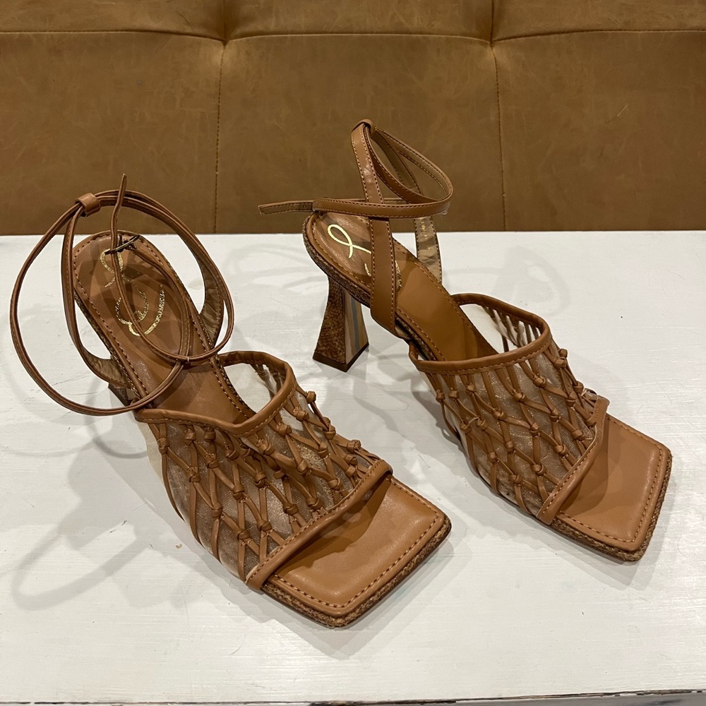 Sam edelman scrappy brown heels size 8